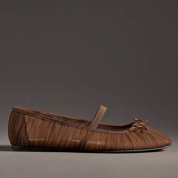 Dolce Vita Raeven Tulle Ballet Flats Mid Brown 9.5 NWT - Picture 2 of 5